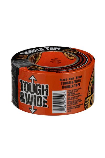 GORILLA Double-thick Adhesive Grips Tough and Wide Duct Tape Black