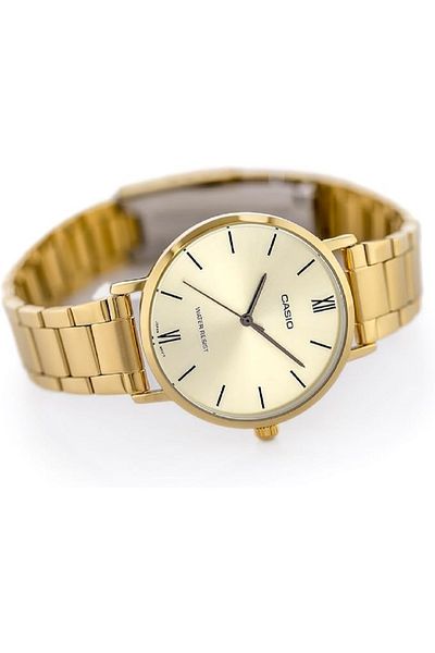 Casio Quartz Watch, Analog Display and Stainless Steel Strap