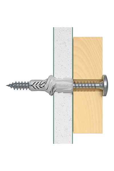 Fischer 20-Piece Universal Plug UX 5 x 30 R with Rim and Screw