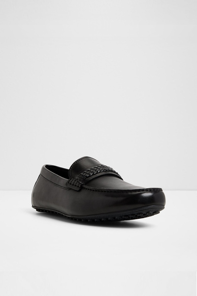 Aldo Camilo-In - Men's Genuine Leather Black Slip-On Shoes