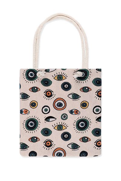 Bursa İpek Eye Pattern Tapestry Shoulder Bag