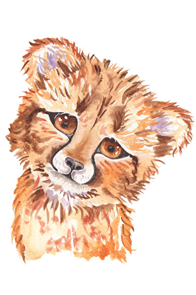 Reysa Tasarım Portrait of a Baby Cheetah (Head Tilted)