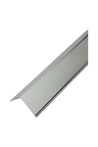 LANDBUILD بروفايل حماية زوايا بلاط ألومنيوم سلفر لماع 2.5سم × 2.5 متر AA002-SH-25W LANDBUILD