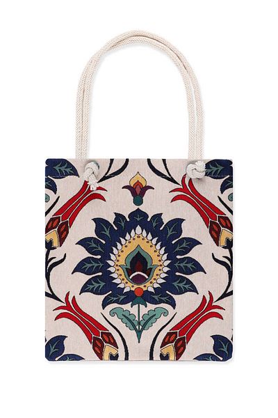 Bursa İpek Tulip Pattern Tapestry Shoulder Bag
