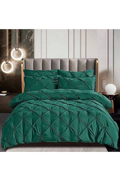 CHIRASO CHIRASO bed linen, FINET, 6 pieces, Classic sheet 230x250 cm, 4 pillowcases, green