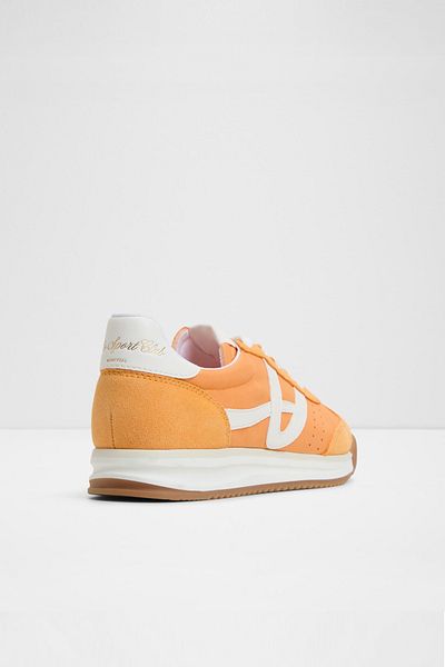 Aldo Stepcount - Women's Textile Orange Flat Lace-Up Jogger Sports Shoes