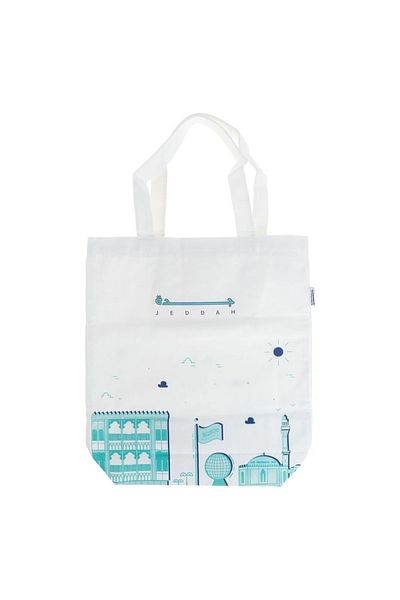 Shababuna X Hnak Our Kingdom Jeddah Canvas Tote Bag TA0004-4