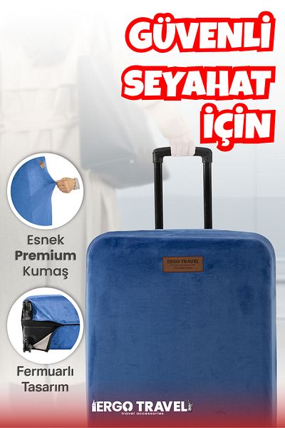Viscofoam Suitcase Suitcase Protection Case Velvet Case - Navy Blue |   Ergo Travel