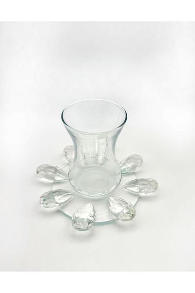ÖzcamKristal 12 Piece Simple Miya Tea Set for 6 People
