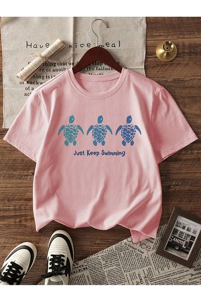 DAXİS Sportwear Company ΓΥΝΑΙΚΕΙΟ T-Shirt με στάμπα χελώνας
