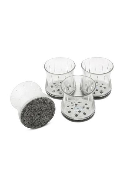 Magic Sliders Round Shape Rubber Felt Pad Set Clear