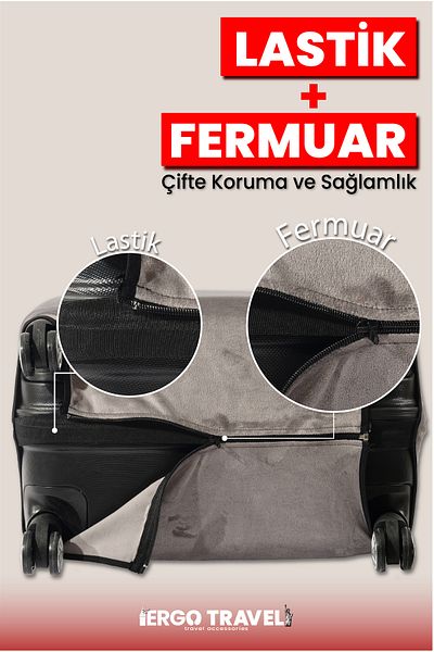 Viscofoam Suitcase Suitcase Protection Case Velvet Case - Gray |   Ergo Travel