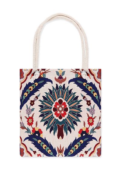Bursa İpek Feather Pattern Tapestry Shoulder Bag