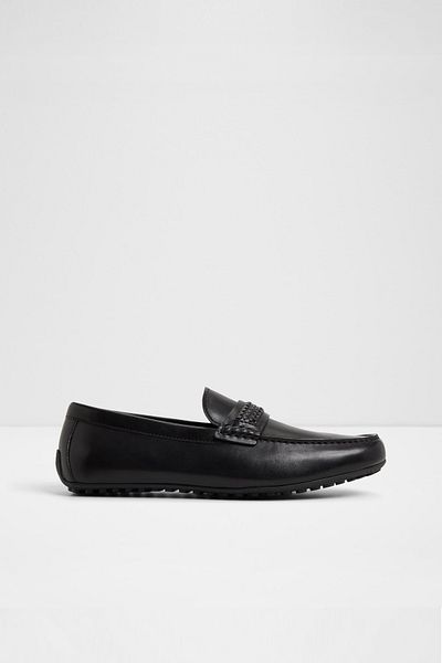 Aldo Camilo-In - Men's Genuine Leather Black Slip-On Shoes