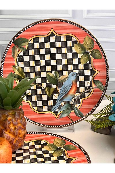 ROSSEV Paradise Enamel 2-Piece Serving Plate 30 cm