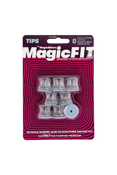 Magic Sliders Round Shape Rubber Felt Pad Set Clear and Blue