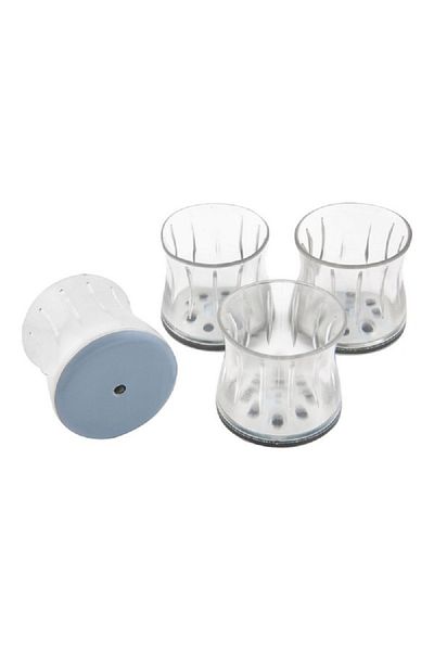 Magic Sliders Round Shape Rubber Felt Pad Set Clear