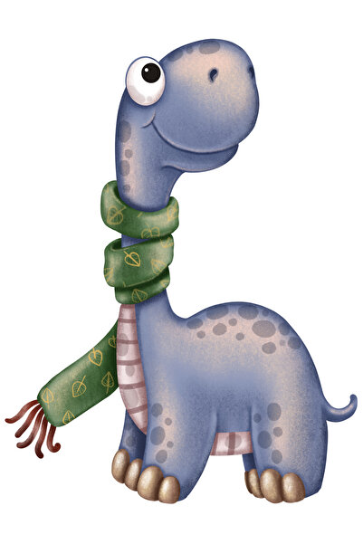 Reysa Tasarım ملصق حائط على شكل ديناصور مع وشاح