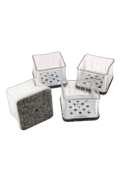 Magic Sliders Square Shape Rubber Felt Pad Set Clear