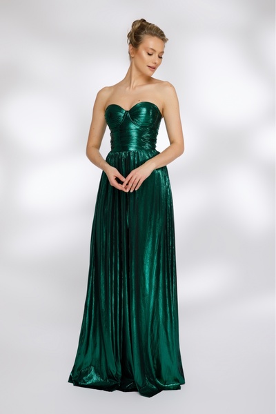 Atmosphere Fashion Rochie lungă din lycra verde smarald