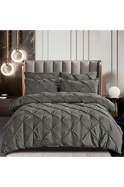 CHIRASO CHIRASO bed linen, FINET, 6 pieces, Classic sheet 230x250 cm, 4 pillowcases, gray