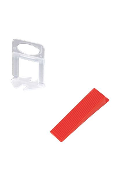 Plastik Components T.T. Set 1000 clipsuri 2.0 mm si 200 pene cu latimea de 22 mm, sistem nivelare gresie, gama Ultra
