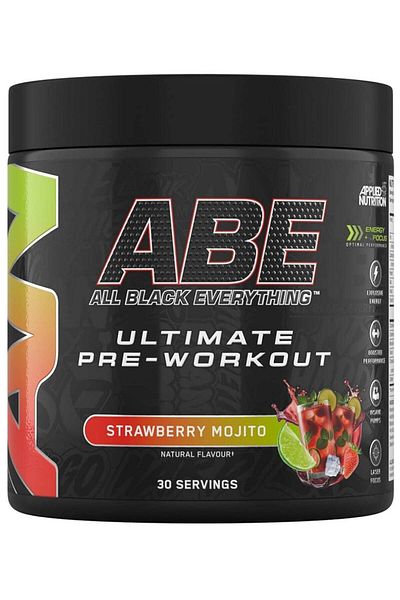 applied nutrition مشروب ABE ALL BLACK EVERYTHING Ultimate Pre-Workout بنكهة الفراولة وموهيتو 375 جرام