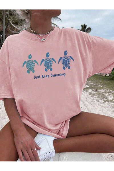 DAXİS Sportwear Company ΓΥΝΑΙΚΕΙΟ T-Shirt με στάμπα χελώνας