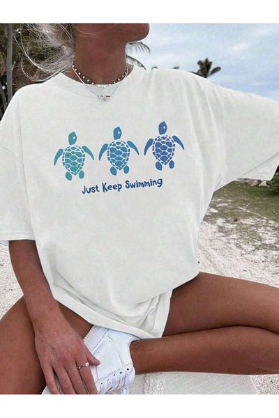 DAXİS Sportwear Company ΓΥΝΑΙΚΕΙΟ T-Shirt με στάμπα χελώνας