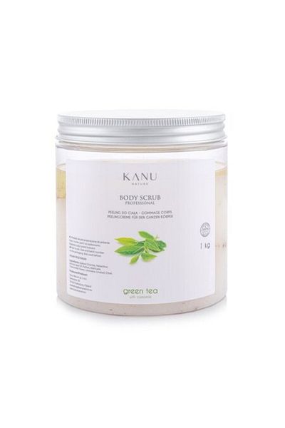Kanu Nature Exfoliant corporal cu ceai verde și mușețel, Kanu Nature, cristale de sare și ulei nutritiv, 1 kg
