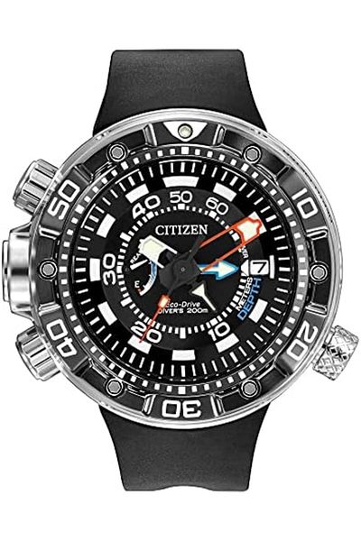 Citizen Eco-Drive Aqualand Depth Meter BN2029-01E Men's Watch, Analog, Black Dial