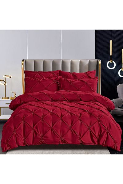 CHIRASO CHIRASO bed linen, FINET, 6 pieces, Classic sheet 230x250 cm, 4 pillowcases, red