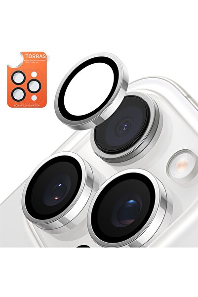 TORRAS Folie foto pentru iPhone 16 Pro Max - Torras Lensguard - Gri titan