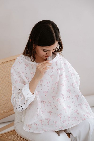 Tuğba Kuğu Κάλυμμα θηλασμού Muslin - Σειρά Pureline - Dainty Bows