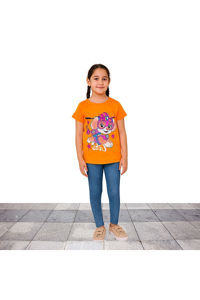 Fox Moda Paw Patrol Lycra Tights Bottom Top Double Girl's Set