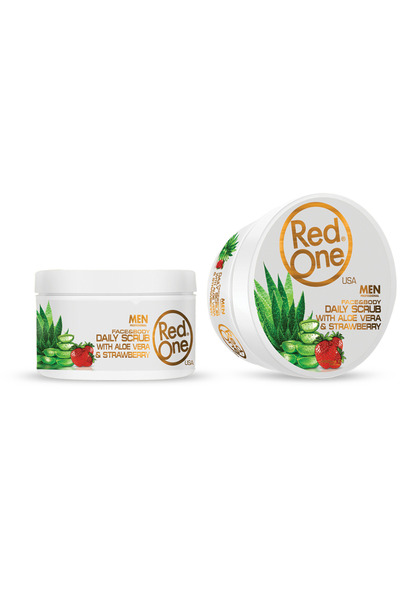 Red One Scrub pentru fata si corp Strawberry & Aloe Vera RedOne 450ml