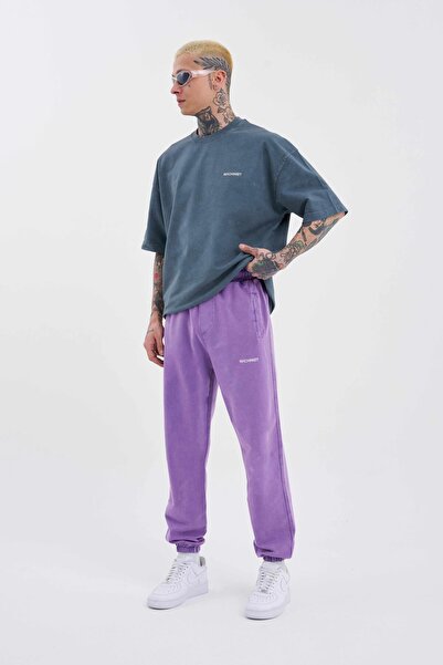 Machinist Ανδρικό πολυτελές βασικό πλενόμενο παντελόνι Jogger New Purple