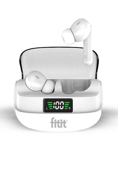 fitit True Wireless Earbuds, ACTIVE Noise Cancelling, ENC Mic, LED Battery Display, Deep Bass, Comfo