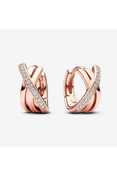 Pandora Pave Zirconia Crossover Earrings