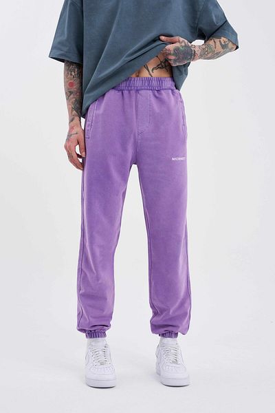 Machinist Men's Luxury Basic Washed Jogger Sweatpants New Purple