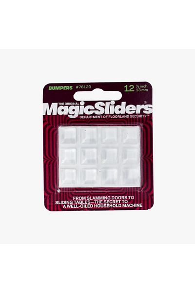 Magic Sliders 12-Piece Heavy Duty Square Bumpers Clear