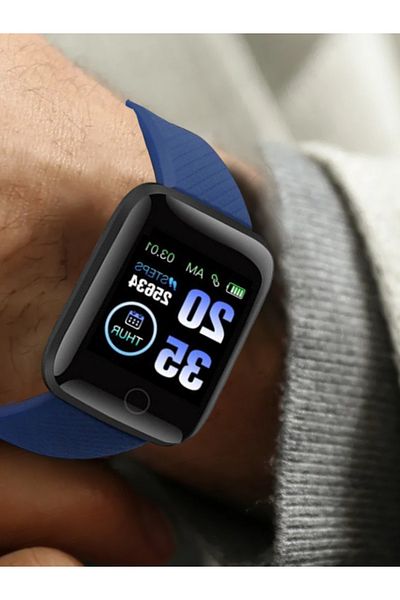 MACON D13 Smart Watch with Heart Rate Monitor - Blue