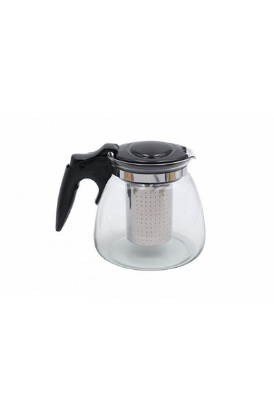 wei inox Kettle with infuser, heat-resistant, stainless steel, black, 900 ml
