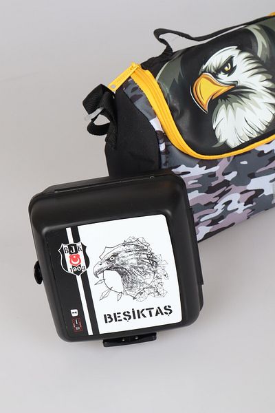 Beşiktaş New Season Licensed Eagle/Eagle Thermoses Lunch Bag, Crane Lunch Bag and 500 ml Tritan m