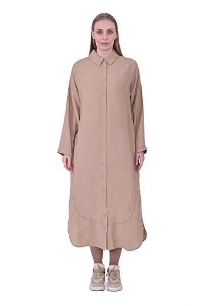 Invee Crescent Long Shirt Cap Beige