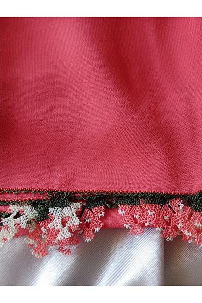 Pervin Ablacım Mevlüt Headscarf Orange Needlework Is Handmade 150cm 75cm Size