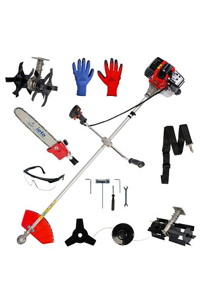COBI SMART® 2-stroke petrol brushcutter package, 3.8 kW, 0.6 liters/hour, accessories included - COBI SMART®