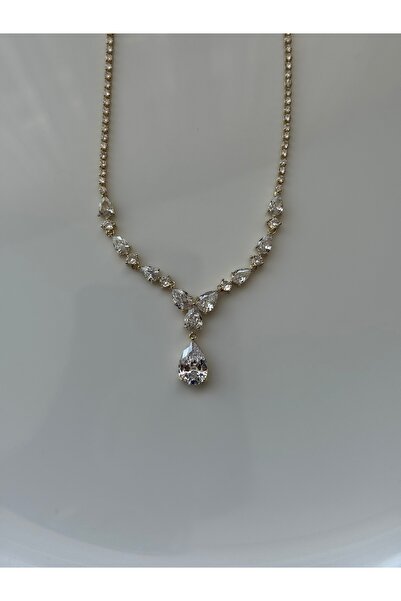 FASHİON JEWELRY Zerra Bella Altın Renk Kaplamalı Su Yolu