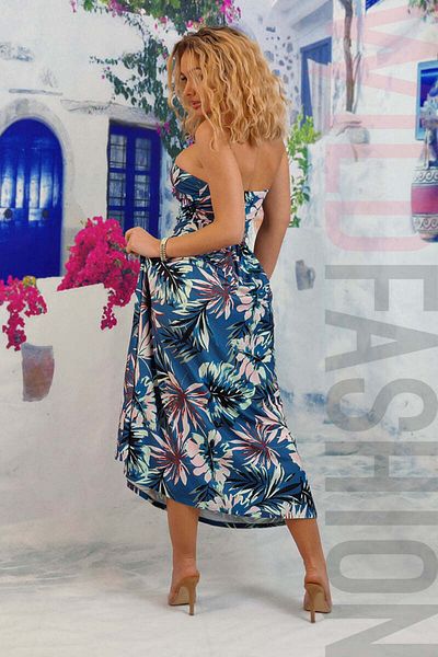 WildFashion Flowy summer dress made of lightweight elastic material K17RR-441