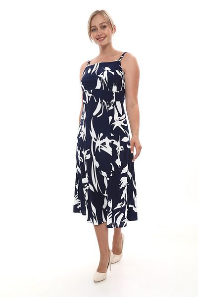 etselements Midi Length Summer Dress with Strap Detail